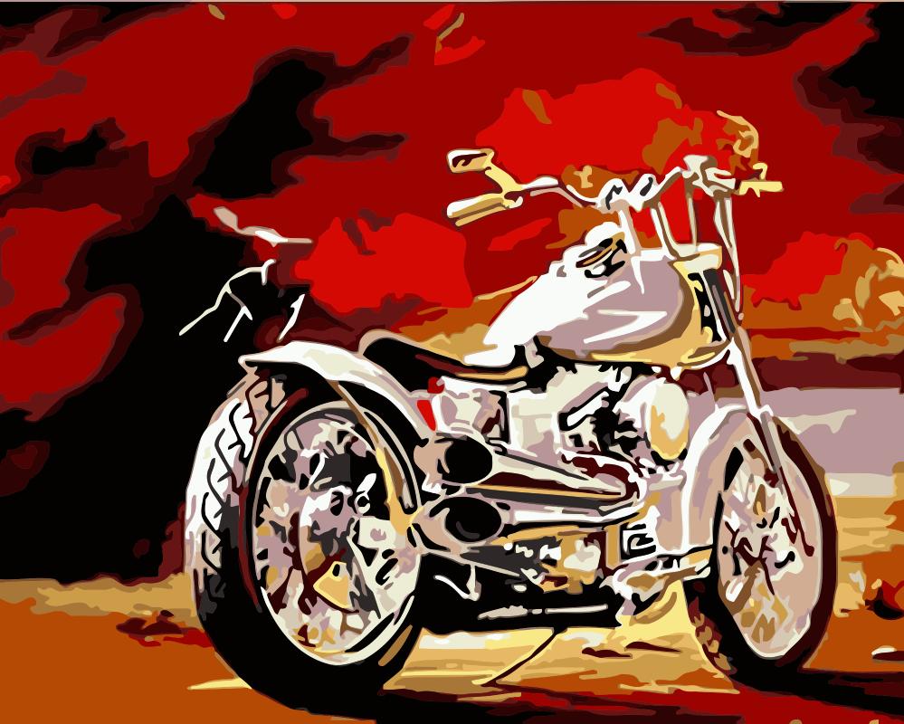 Retro Cool Motorcycle Still Life Canvas Wedding Art Deco Picture Gift Angelwarriorfitness.com