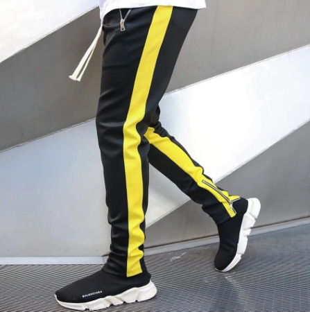 Men's Gym Slim Tapered Sweatpants Workout Jogging Pants Fitness Zipper Pockets Angelwarriorfitness.com