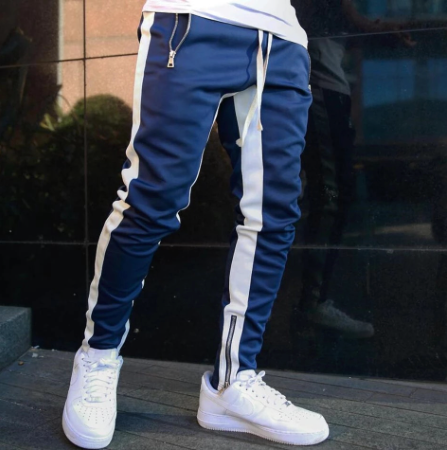 Men's Gym Slim Tapered Sweatpants Workout Jogging Pants Fitness Zipper Pockets Angelwarriorfitness.com