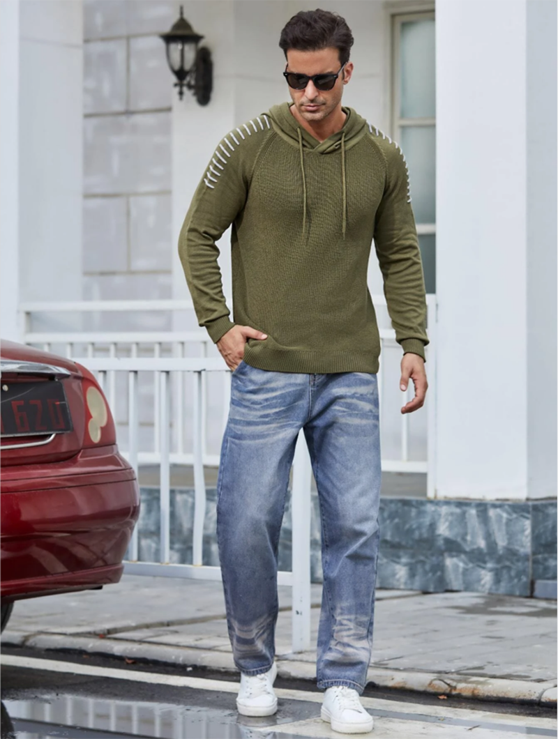 Long Sleeve Men hoodies Casual Warm Sweater Angelwarriorfitness.com