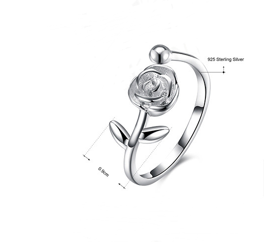 Beautiful rose tail ring sterling silver ring Angelwarriorfitness.com