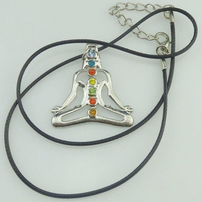 Yoga meditation Buddha statue necklace Angelwarriorfitness.com