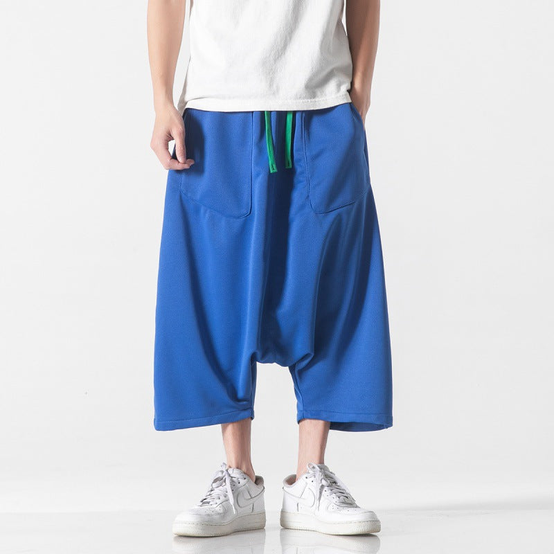 Mens Fashion Casual Loose Straight Wide Leg Pants Angelwarriorfitness.com