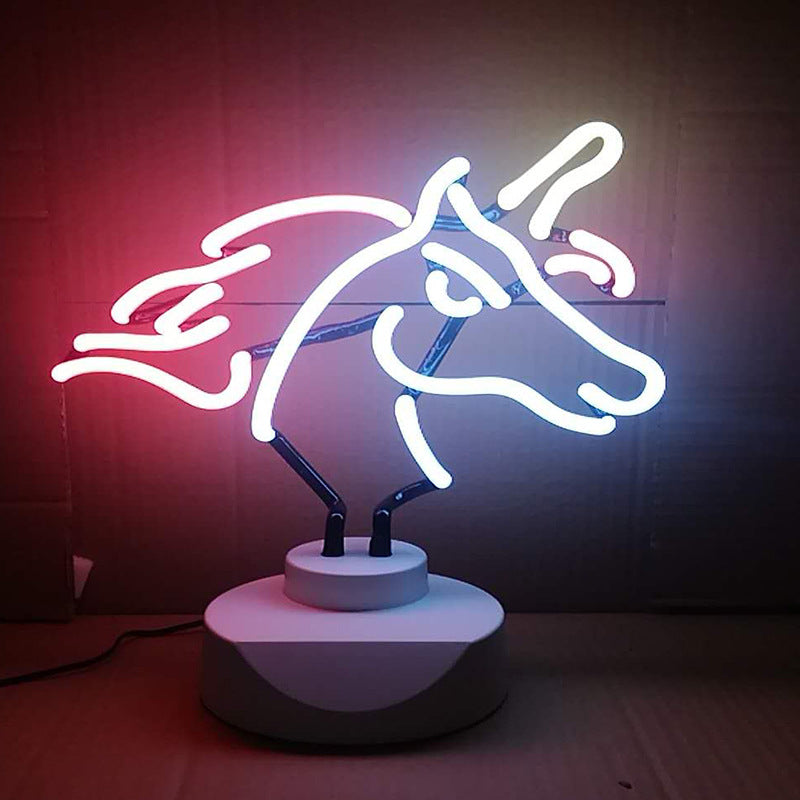 Creative Decoration Desktop Unicorn Neon Lights Angelwarriorfitness.com