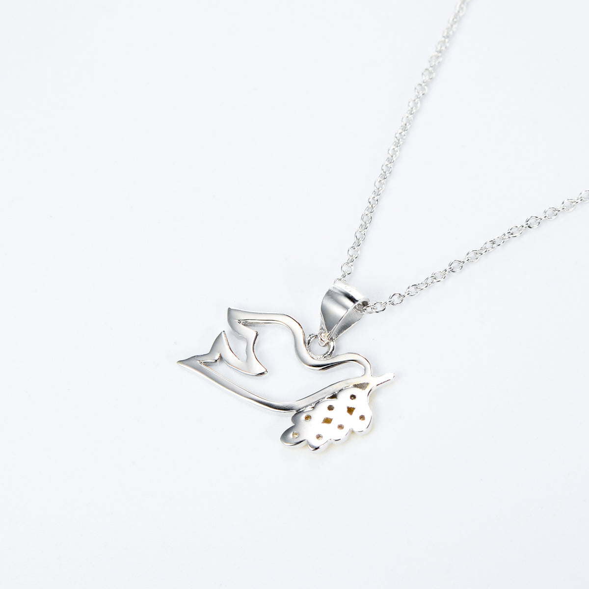 Peace Dove Pendant Gold Plated Necklace Female Micro Inlay Angelwarriorfitness.com