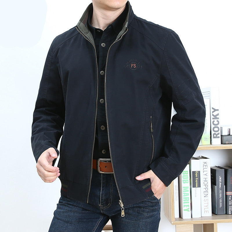 Men Plus Size Loose Coat Stand Collar Angelwarriorfitness.com