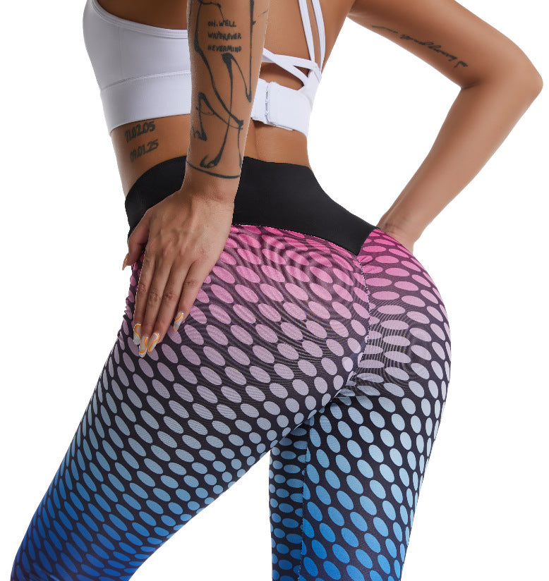 Women Leggings Fitness High Waist Push Up Tie Dye Spandex  Seamless Femme Leggings Skinny Bubble Hip-lifting Angelwarriorfitness.com