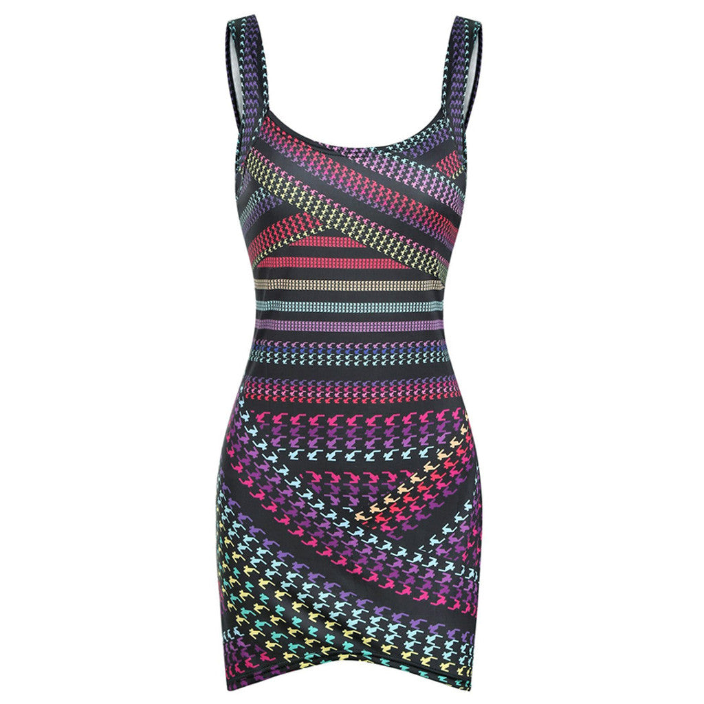 Sleeveless print dress Angelwarriorfitness.com