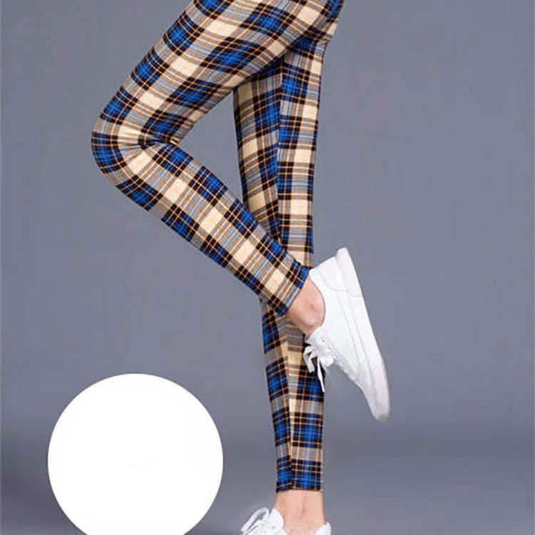 Milk silk check leggings Angelwarriorfitness.com