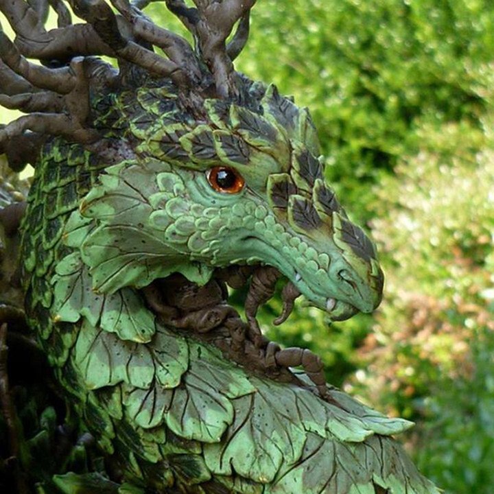 Mirror Dragon Forest Dragon Garden Ornament Crafts Angelwarriorfitness.com