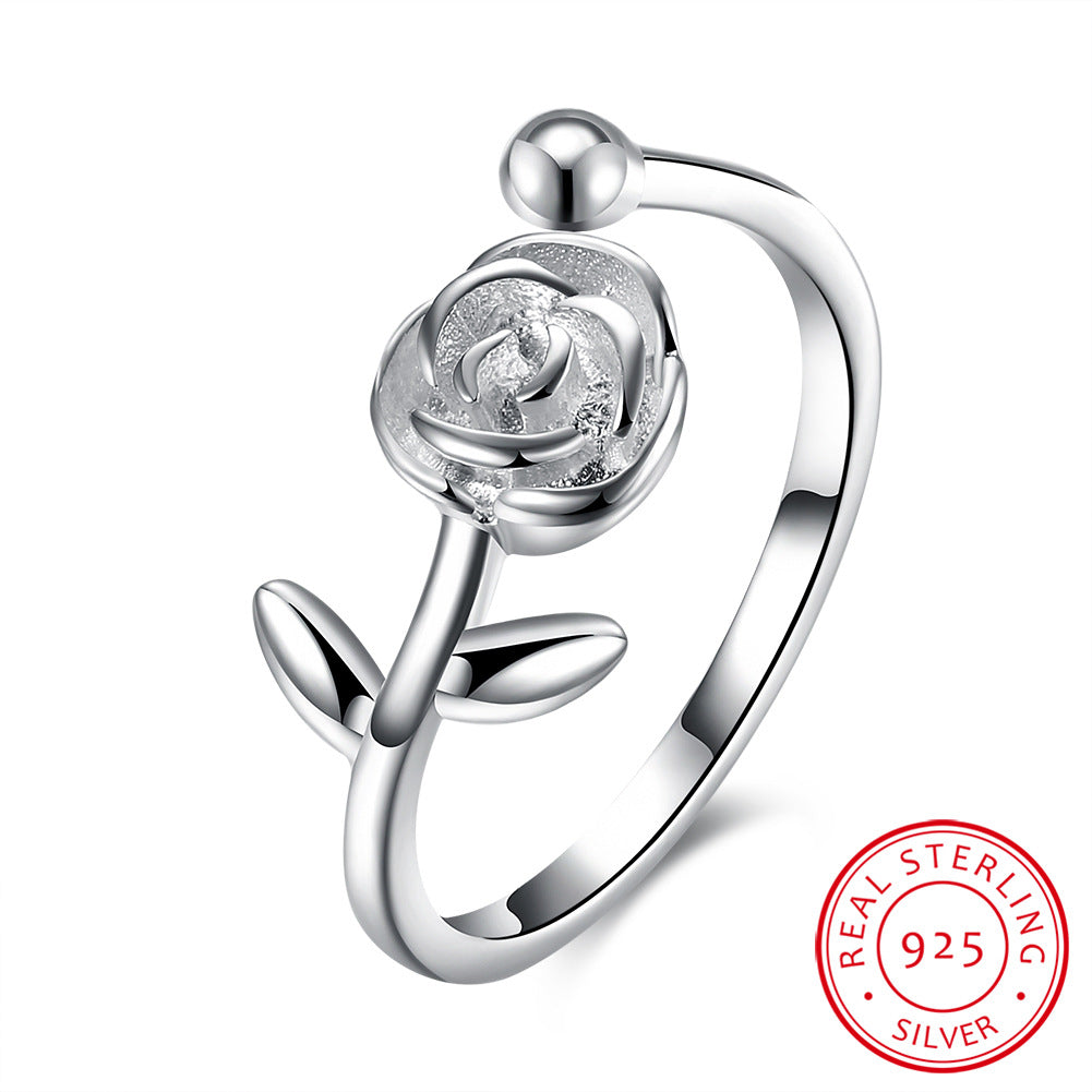 Beautiful rose tail ring sterling silver ring Angelwarriorfitness.com