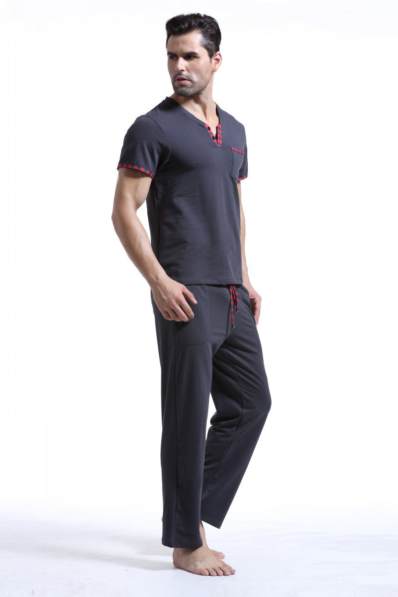 Home service men's autumn suit cotton sportswear pajamas pajamas Angelwarriorfitness.com