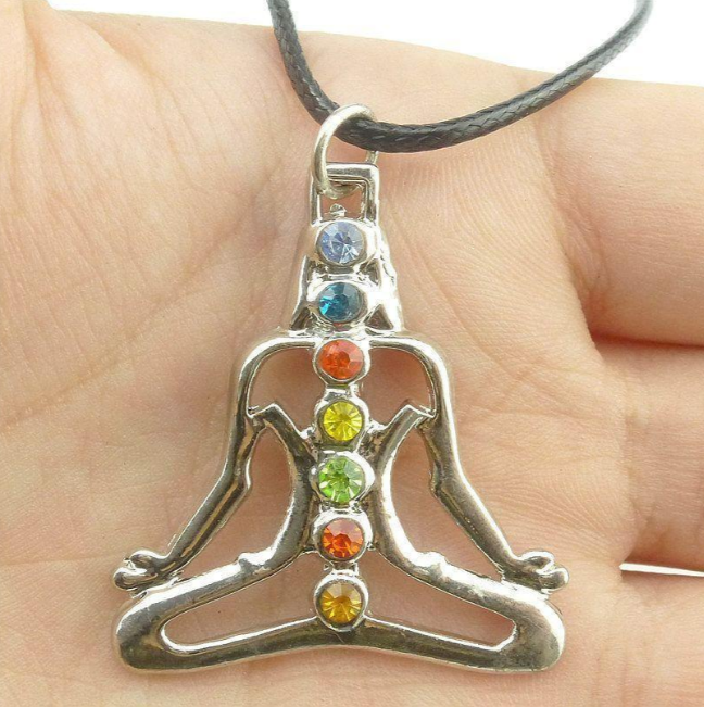 Yoga meditation Buddha statue necklace Angelwarriorfitness.com