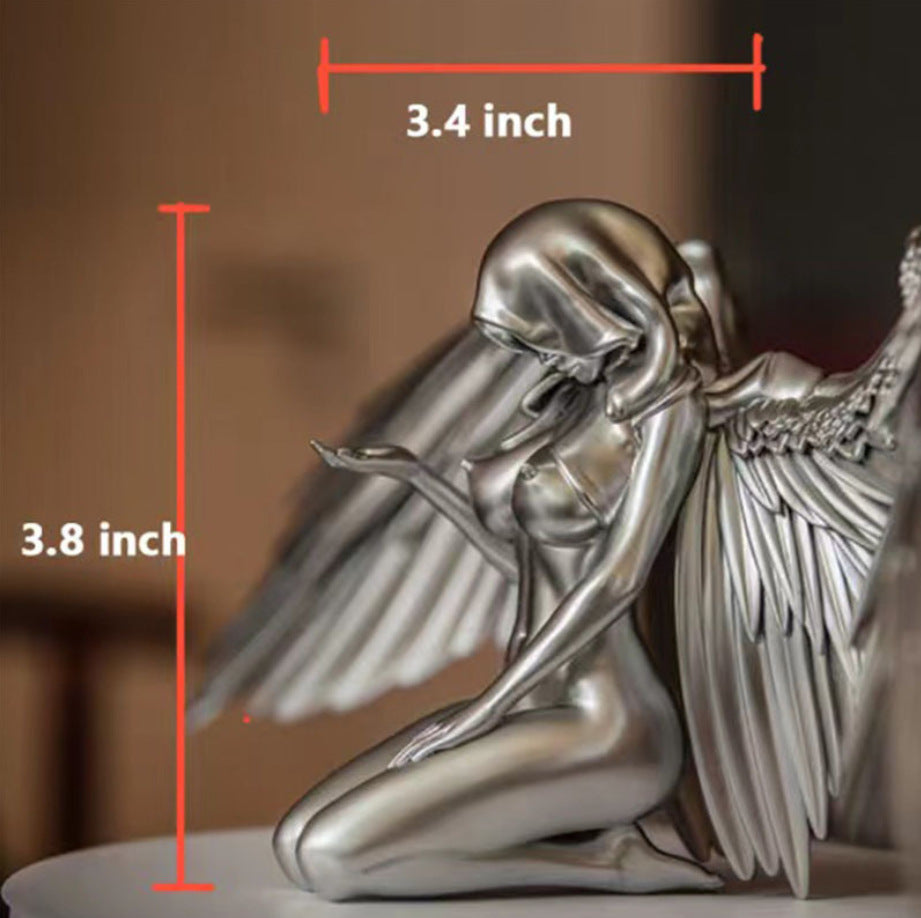 Cross-border New Products Art Angel Female Female Wings Kneeling Cape Indoor Wings Angel Crafts Ornaments Angelwarriorfitness.com