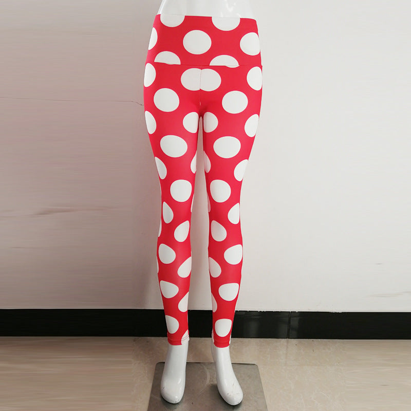 Red bottom white circle leggings Angelwarriorfitness.com