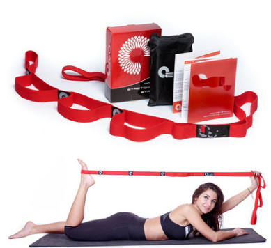 Yoga Stretch Strap Elasticity Yoga Strap with Multiple Grip Loops Angelwarriorfitness.com