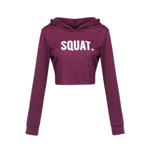 Women Fashion Active Hoodies Long Sleeve Crop Top Letter Print Loose Hooded sudaderas mujer harajuku hoodie sweat femme NEW Angelwarriorfitness.com