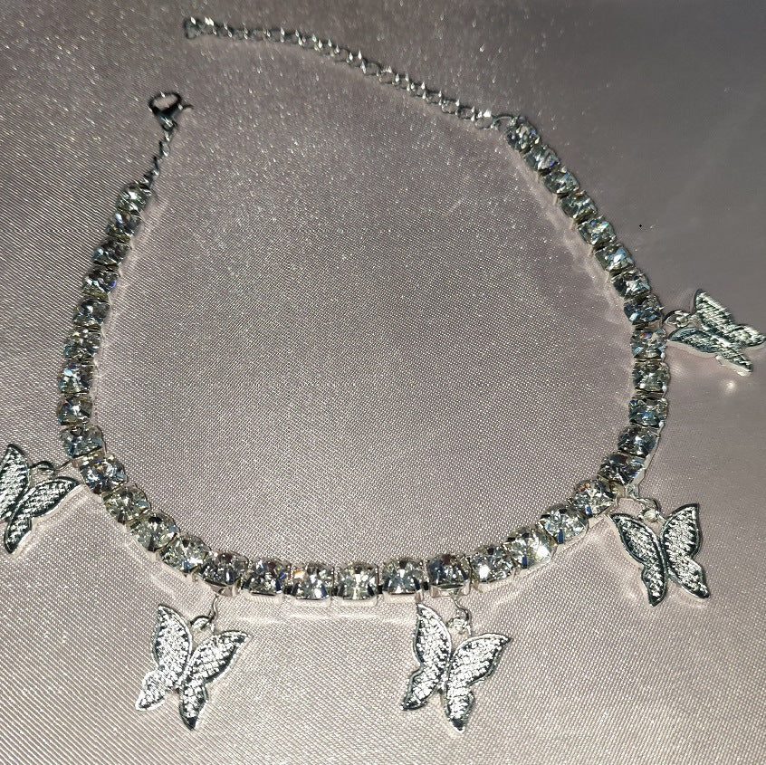 Butterfly Pendant Anklet Angelwarriorfitness.com