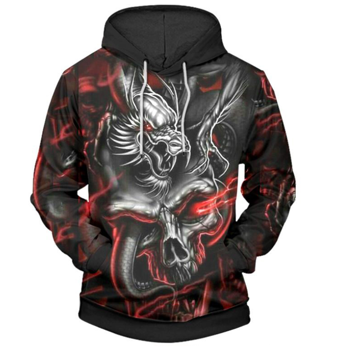 Printed Hoodies, Custom design, Skull Printed Hoodies Angelwarriorfitness.com