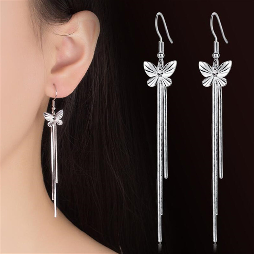 Butterfly fringe Earrings Angelwarriorfitness.com