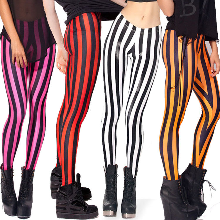 Black Rose Striped Leggings Angelwarriorfitness.com