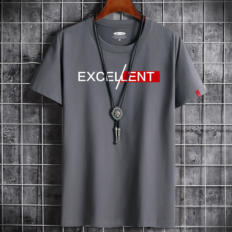 Cotton Summer Men's Short-sleeved T-shirt Bottoming Shirt Top Clothes For Men Angelwarriorfitness.com