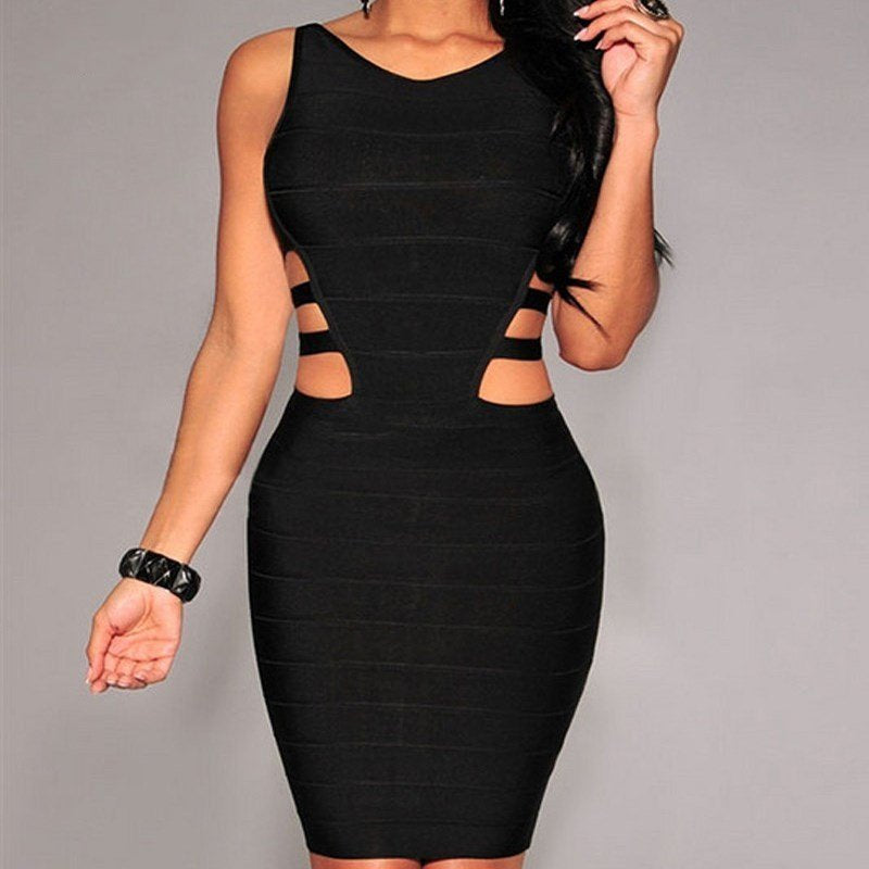 New Bandage Dresses For Women Black Sexy Sleeveless Ladies Angelwarriorfitness.com