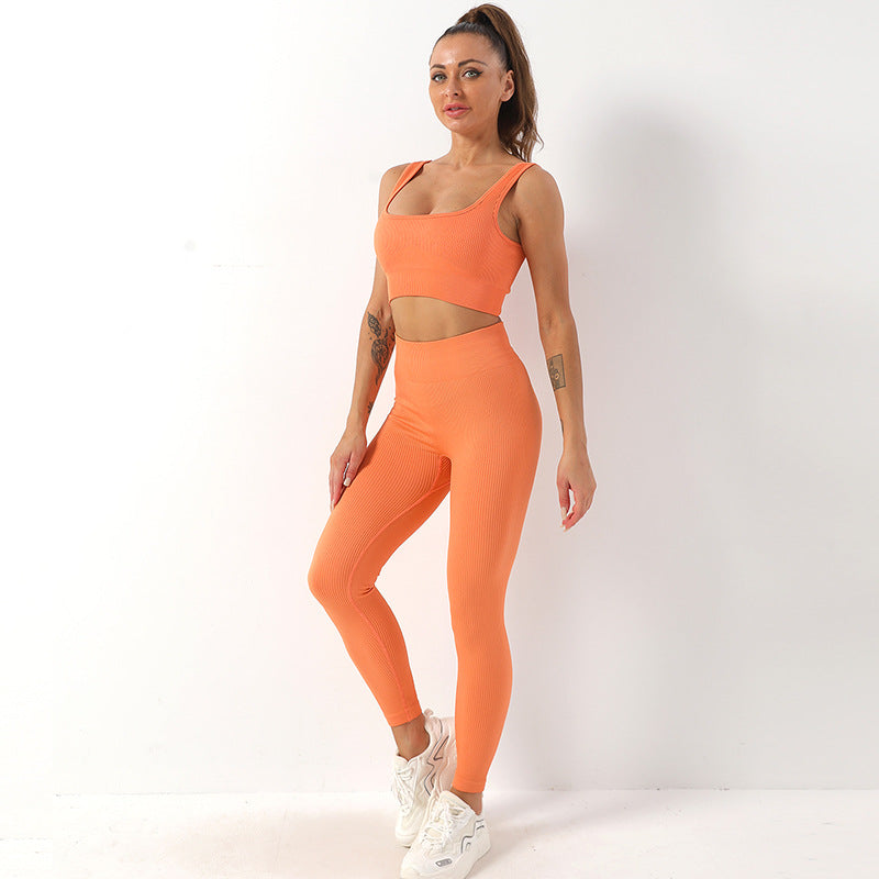 Yoga Suit Female Yoga Sportswear Bra Vest Hip Lift Trousers Angelwarriorfitness.com