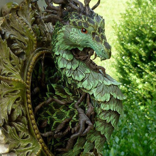 Mirror Dragon Forest Dragon Garden Ornament Crafts Angelwarriorfitness.com