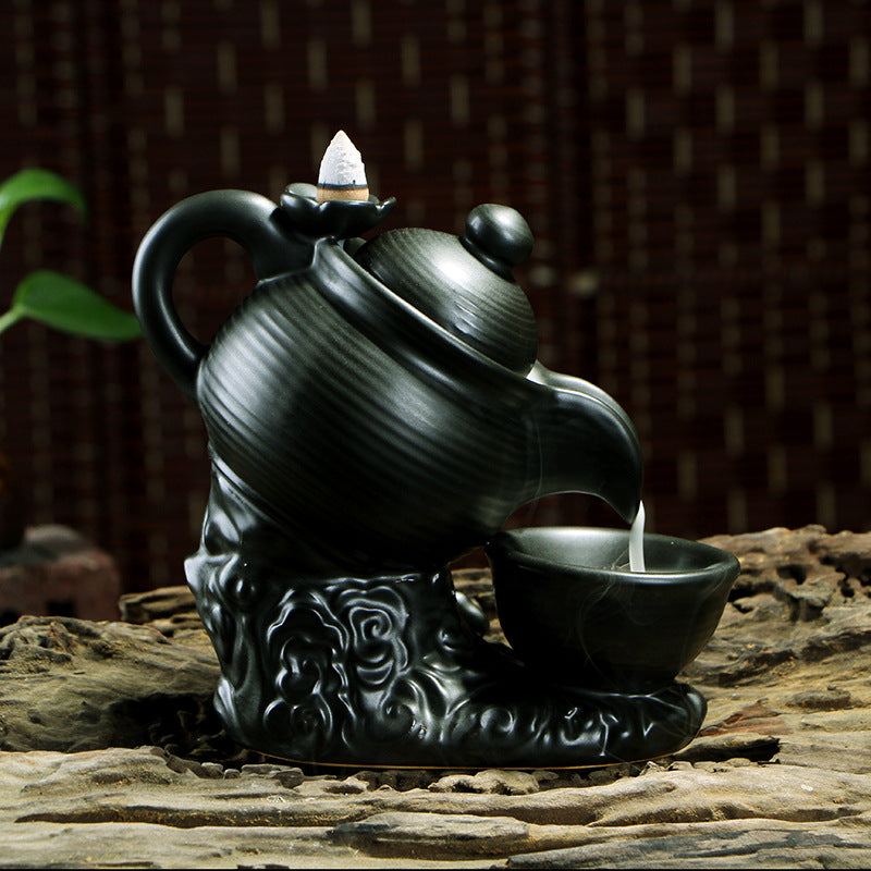 Teapot ceramic back incense burner Angelwarriorfitness.com