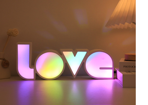 Valentines Day Decor LED LOVE Light Valentines Day Gift For Girlfriend Bithday Wedding Party Decoration Romantic Wedding Decor Angelwarriorfitness.com