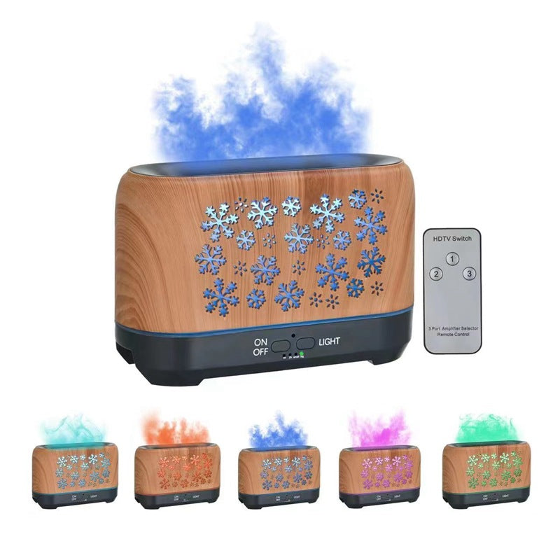 Christmas Snowflake Pattern Humidifier Household Colorful Aromatherapy Humidifier Atmosphere Colorful Diffuser Angelwarriorfitness.com