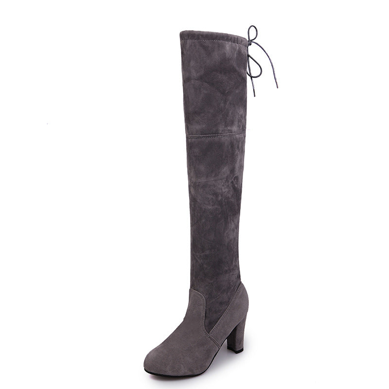 Black Knee High Boots For Women Shoes High Heel Long Boots Angelwarriorfitness.com