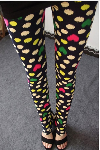 Printed Leggings polka dots Angelwarriorfitness.com