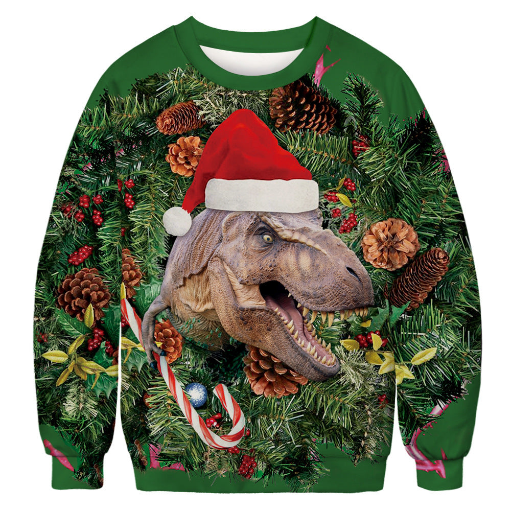 Christmas funny 3d digital printing crew neck shirt Angelwarriorfitness.com