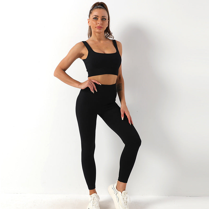 Yoga Suit Female Yoga Sportswear Bra Vest Hip Lift Trousers Angelwarriorfitness.com