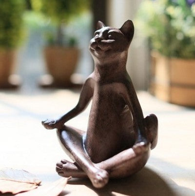 Cat Yoga Statues Angelwarriorfitness.com