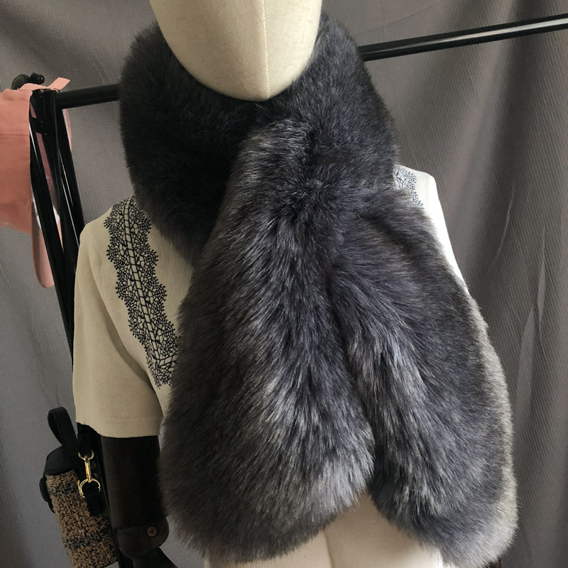 Warm And Thick Imitating Fox Fur Straw And Fur Scarf Angelwarriorfitness.com