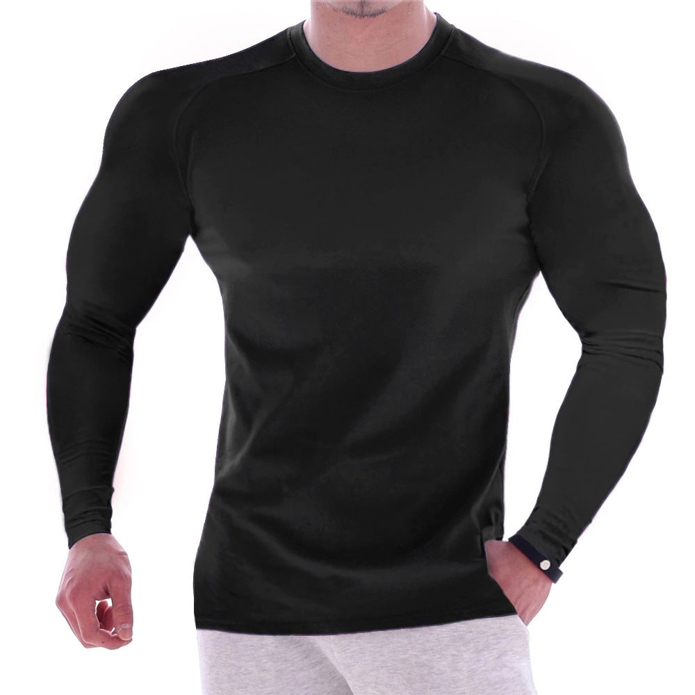 Thin Men's Muscle Sports Slim Round Neck Fitness Casual T-shirt Angelwarriorfitness.com