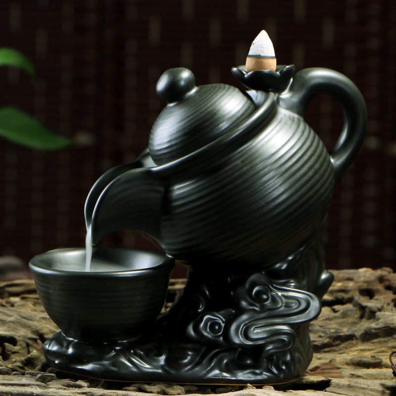 Teapot ceramic back incense burner Angelwarriorfitness.com