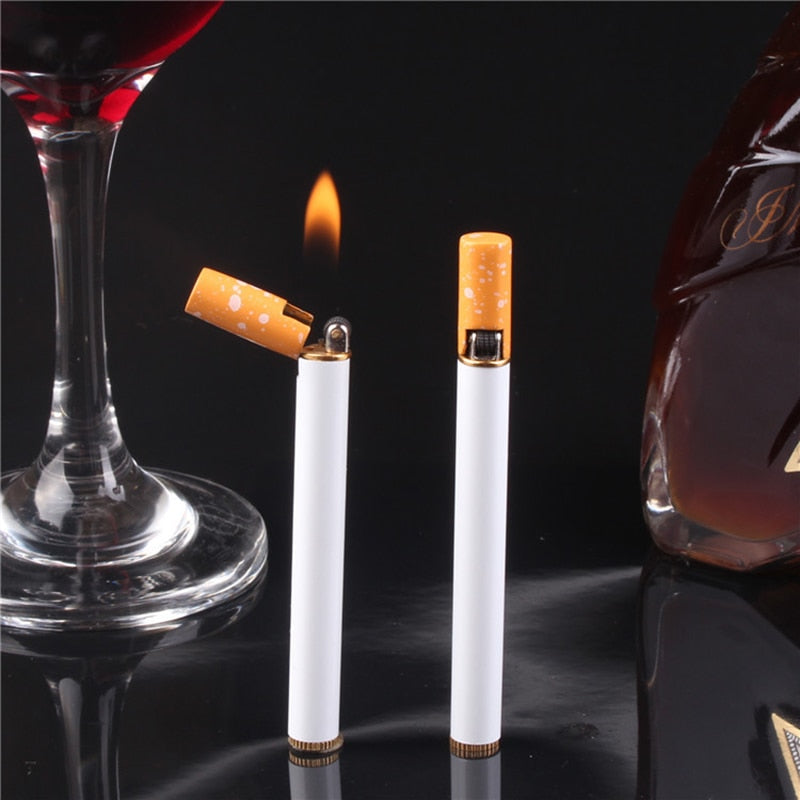 Creative Mini Lighter Butane Gas Metal Cigarette Shaped Lighter Angelwarriorfitness.com