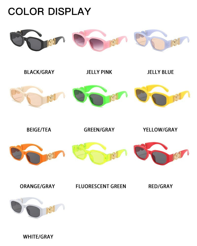 Retro Cutting Lens Gradient Square Sun Glasses UV400 Angelwarriorfitness.com