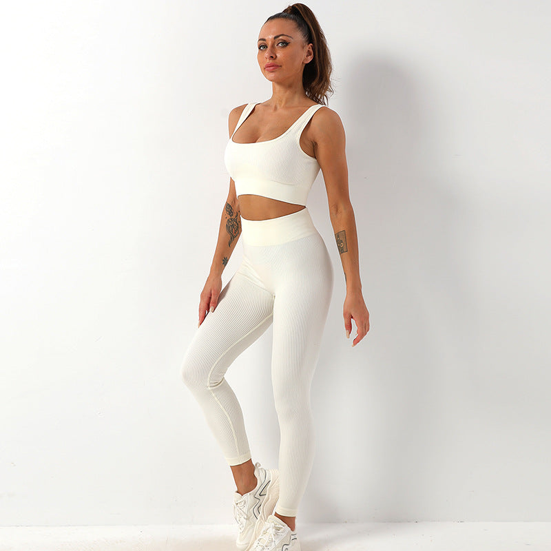 Yoga Suit Female Yoga Sportswear Bra Vest Hip Lift Trousers Angelwarriorfitness.com