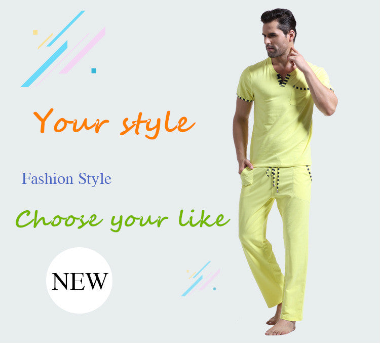 Home service men's autumn suit cotton sportswear pajamas pajamas Angelwarriorfitness.com