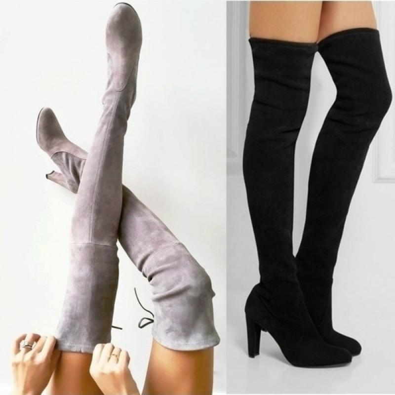 Black Knee High Boots For Women Shoes High Heel Long Boots Angelwarriorfitness.com