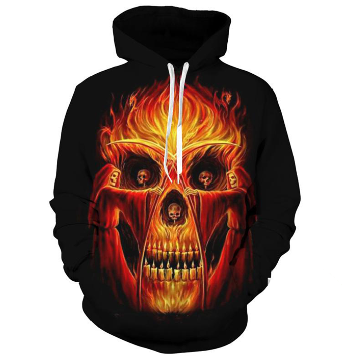 Printed Hoodies, Custom design, Skull Printed Hoodies Angelwarriorfitness.com