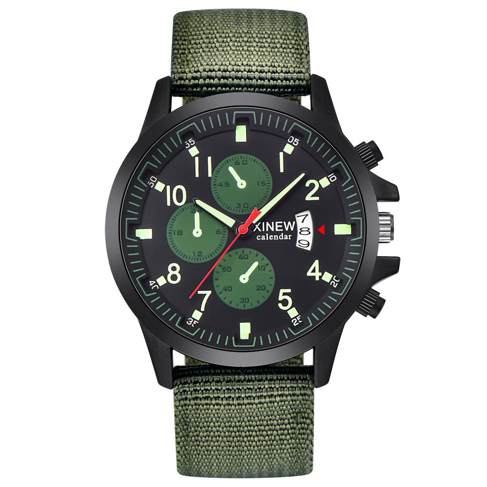 Mens Brand Watches Fashion Nylon Band Military Sports Watch Angelwarriorfitness.com