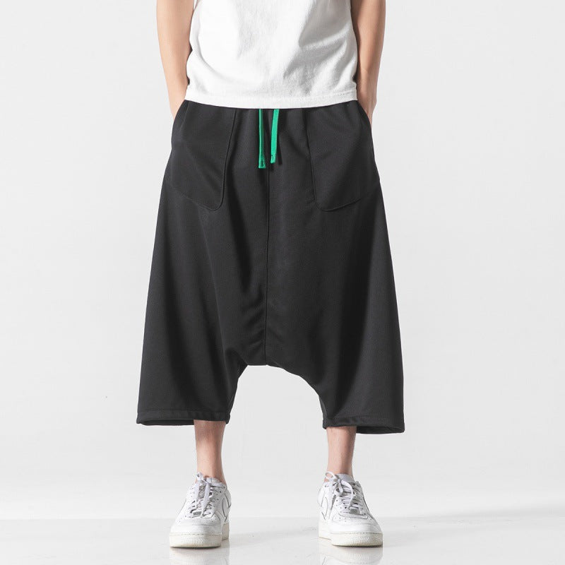 Mens Fashion Casual Loose Straight Wide Leg Pants Angelwarriorfitness.com