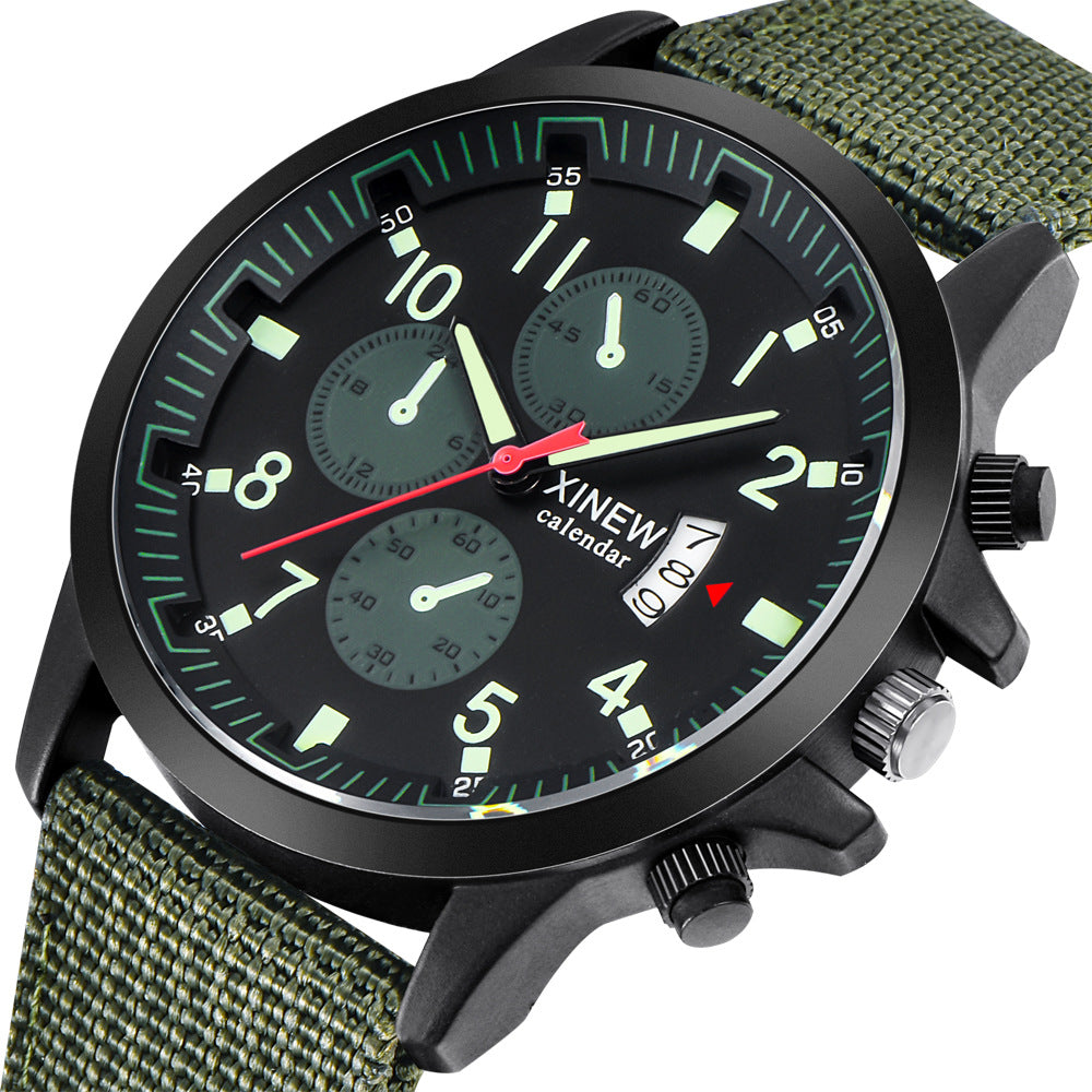 Mens Brand Watches Fashion Nylon Band Military Sports Watch Angelwarriorfitness.com