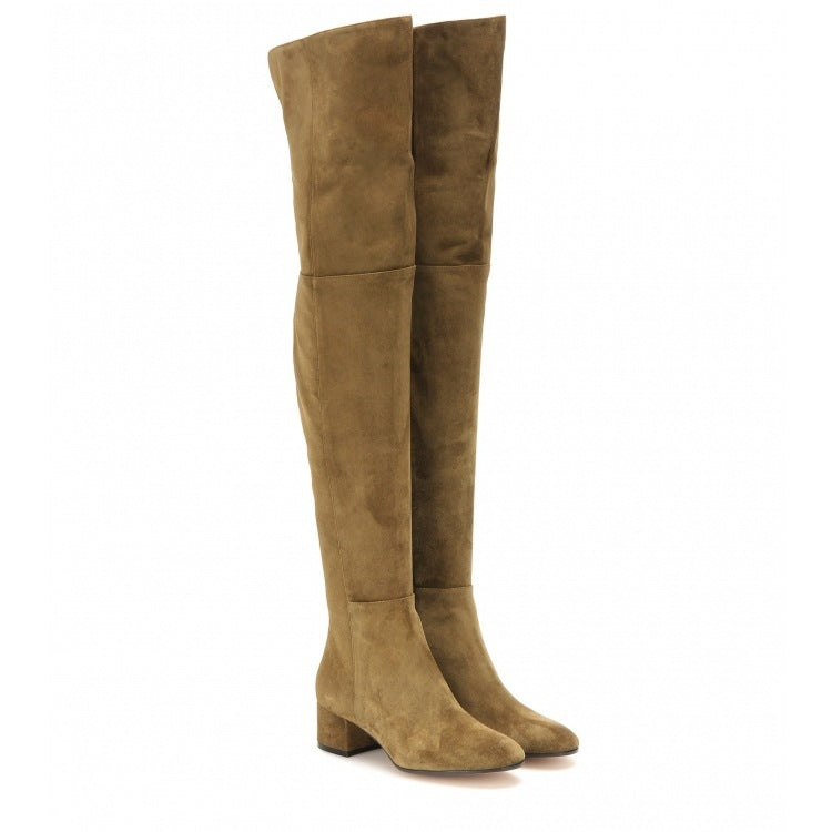 Flat Boots Over The Knee Boots Gray Women's Boots High Boots Angelwarriorfitness.com